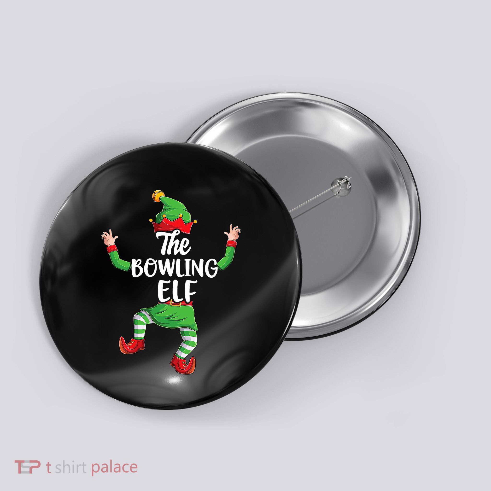 Bowling Elf Family Matching Christmas Pajamas Pjs Xmas Button