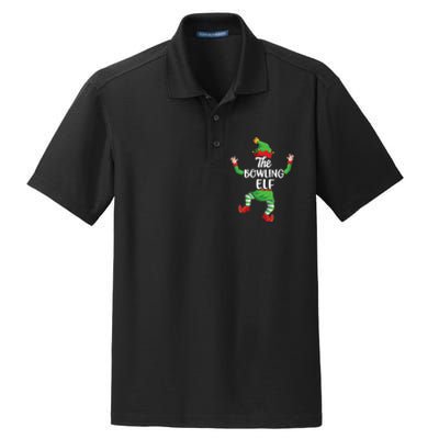 Bowling Elf Family Matching Christmas Pajamas Pjs Xmas Dry Zone Grid Polo