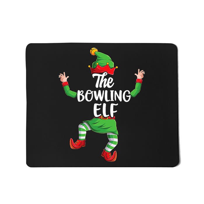 Bowling Elf Family Matching Christmas Pajamas Pjs Xmas Mousepad