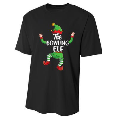 Bowling Elf Family Matching Christmas Pajamas Pjs Xmas Performance Sprint T-Shirt