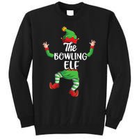 Bowling Elf Family Matching Christmas Pajamas Pjs Xmas Tall Sweatshirt