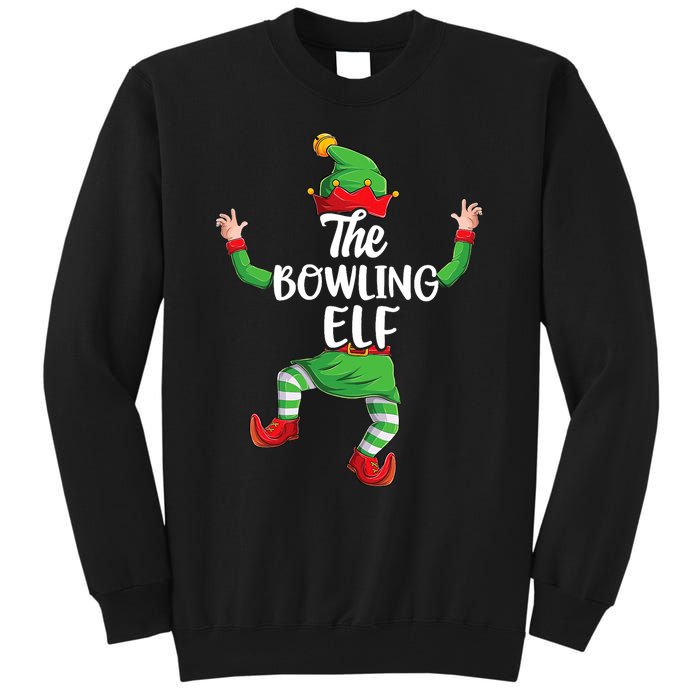 Bowling Elf Family Matching Christmas Pajamas Pjs Xmas Tall Sweatshirt