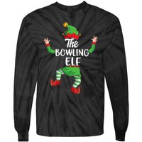 Bowling Elf Family Matching Christmas Pajamas Pjs Xmas Tie-Dye Long Sleeve Shirt