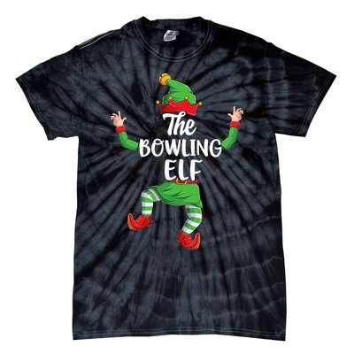 Bowling Elf Family Matching Christmas Pajamas Pjs Xmas Tie-Dye T-Shirt