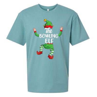 Bowling Elf Family Matching Christmas Pajamas Pjs Xmas Sueded Cloud Jersey T-Shirt