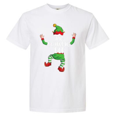 Bowling Elf Family Matching Christmas Pajamas Pjs Xmas Garment-Dyed Heavyweight T-Shirt