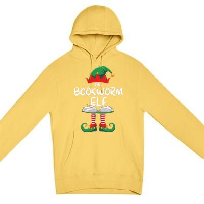 Bookworm Elf Family Matching Group Christmas Reading Premium Pullover Hoodie