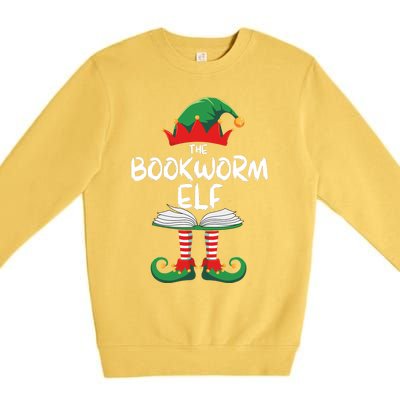 Bookworm Elf Family Matching Group Christmas Reading Premium Crewneck Sweatshirt