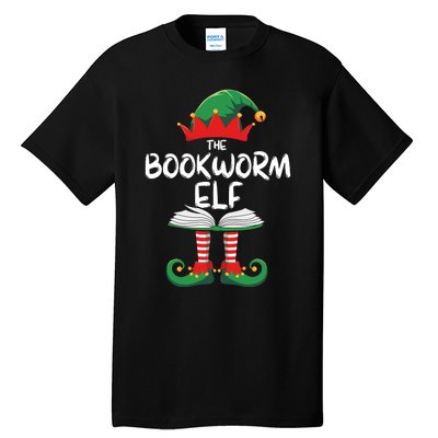 Bookworm Elf Family Matching Group Christmas Reading Tall T-Shirt