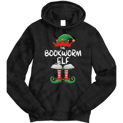 Bookworm Elf Family Matching Group Christmas Reading Tie Dye Hoodie