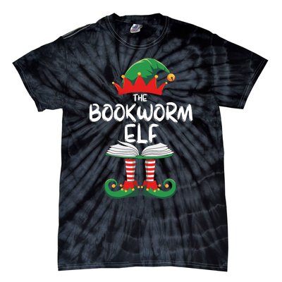 Bookworm Elf Family Matching Group Christmas Reading Tie-Dye T-Shirt