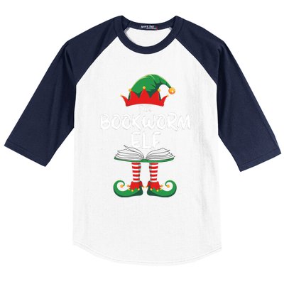 Bookworm Elf Family Matching Group Christmas Reading Baseball Sleeve Shirt