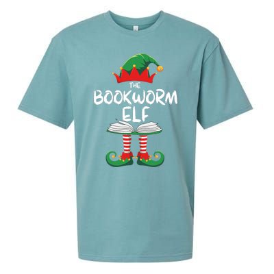 Bookworm Elf Family Matching Group Christmas Reading Sueded Cloud Jersey T-Shirt