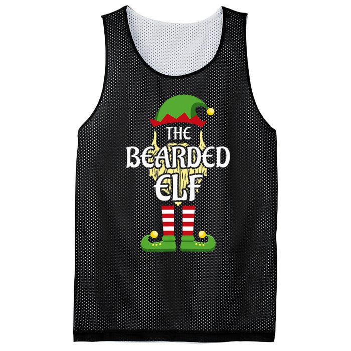 Bearded Elf Family Matching Group Christmas Mesh Reversible Basketball Jersey Tank