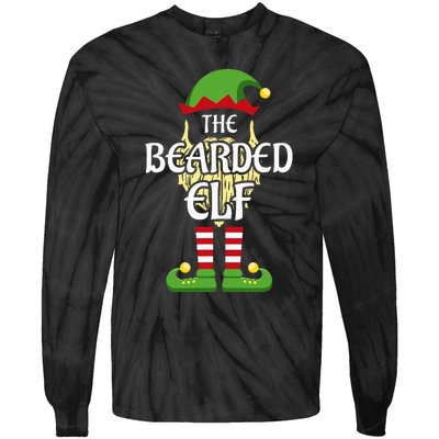 Bearded Elf Family Matching Group Christmas Tie-Dye Long Sleeve Shirt