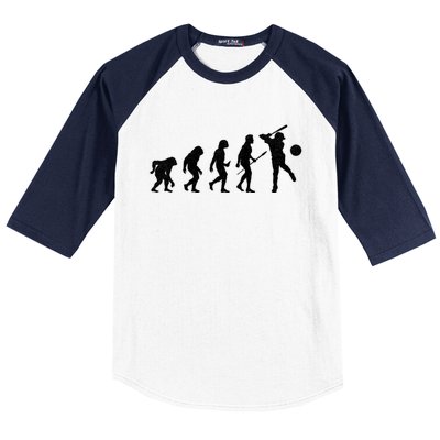 Baseball Evolution Funny Sport Humor Gift Baseball Sleeve Shirt