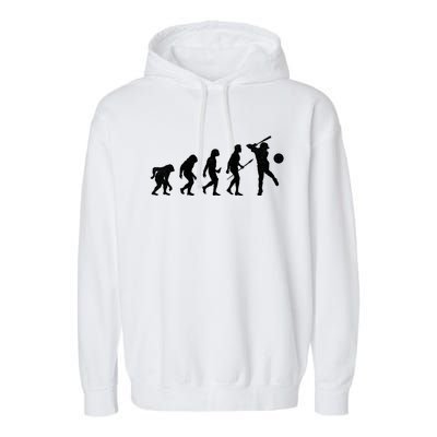 Baseball Evolution Funny Sport Humor Gift Garment-Dyed Fleece Hoodie