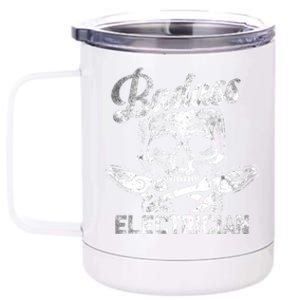 Badass Electrician Funny Cute Gift 12 oz Stainless Steel Tumbler Cup