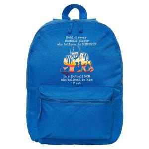 Behind Every Football Player Is A Football Mom Proud Parent Gift 16 in Basic Backpack