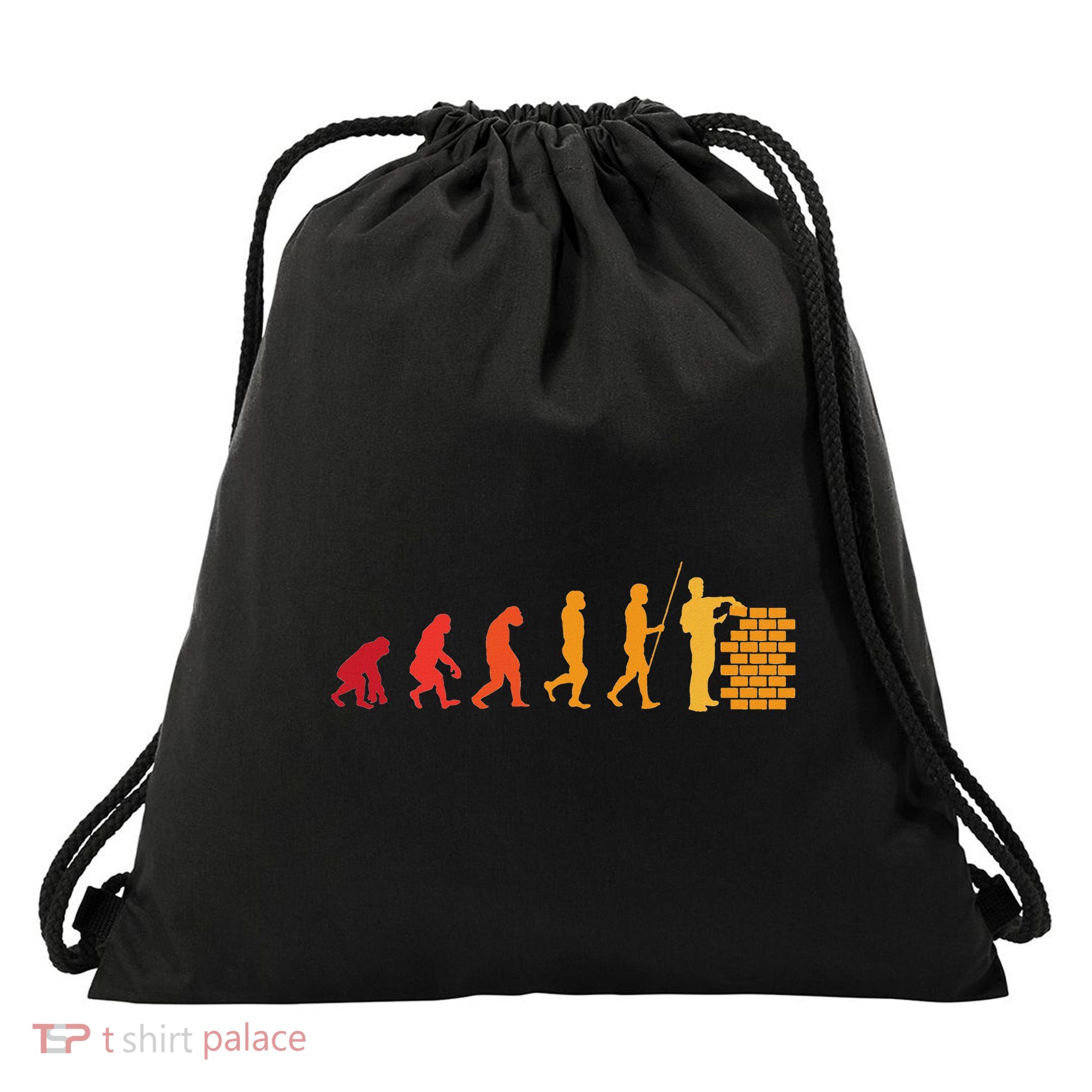 Bricklayer Evolution Funny Wall Builder Gift Drawstring Bag