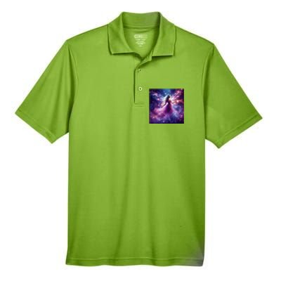 Beautiful Enchanted Fairy Sparkling With Magical Purple Mist Men's Origin Performance Pique Polo