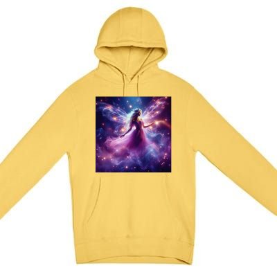 Beautiful Enchanted Fairy Sparkling With Magical Purple Mist Premium Pullover Hoodie