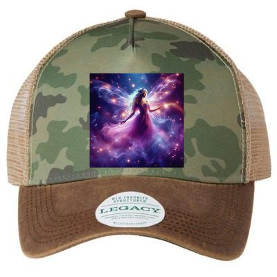 Beautiful Enchanted Fairy Sparkling With Magical Purple Mist Legacy Tie Dye Trucker Hat