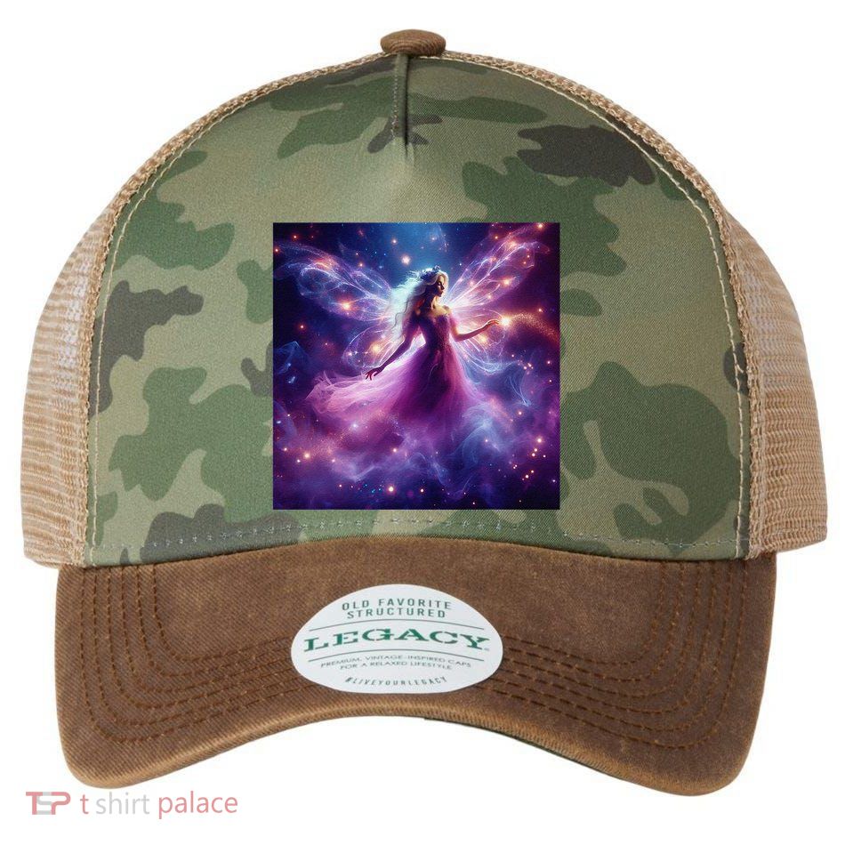 Beautiful Enchanted Fairy Sparkling With Magical Purple Mist Legacy Tie Dye Trucker Hat