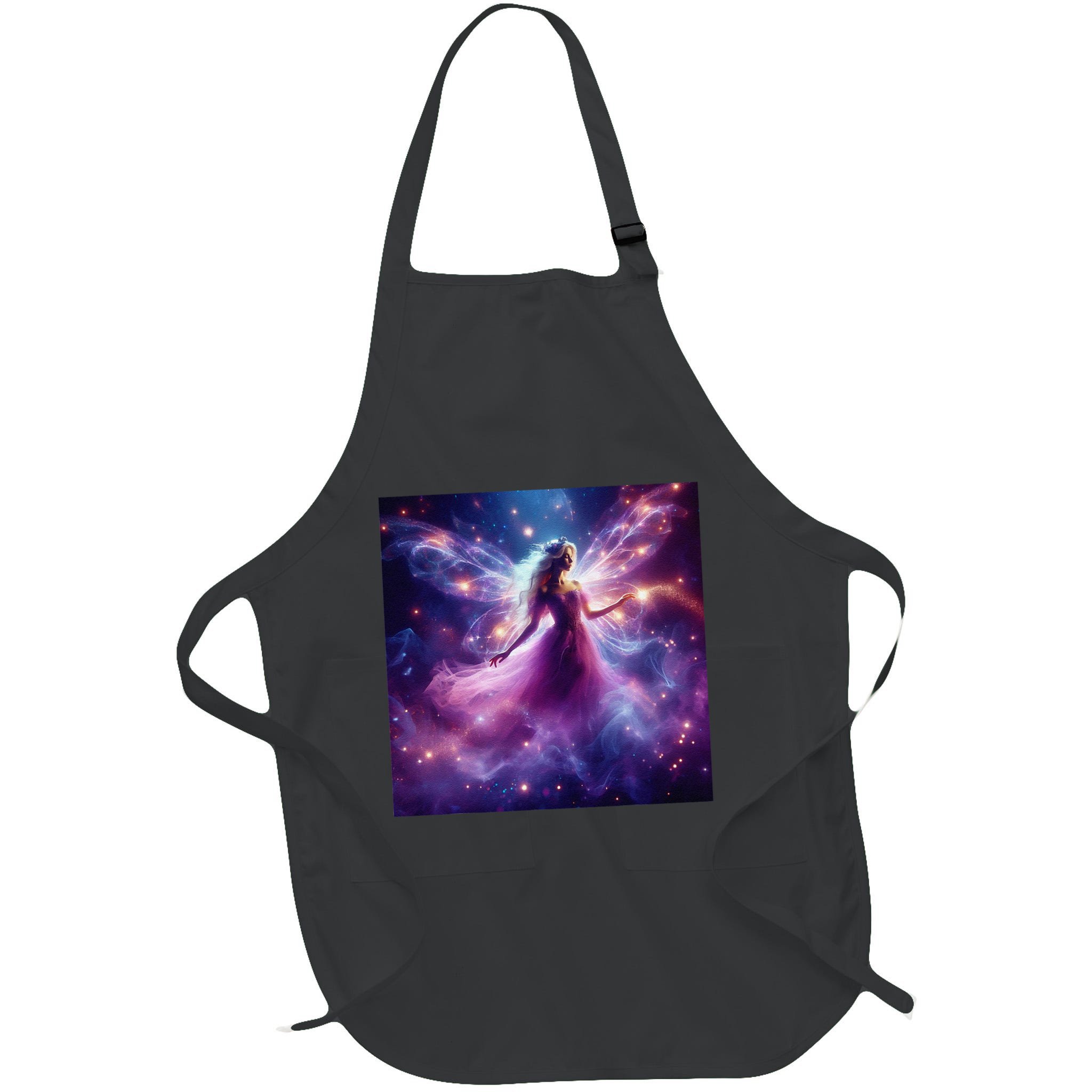 Beautiful Enchanted Fairy Sparkling With Magical Purple Mist Apron