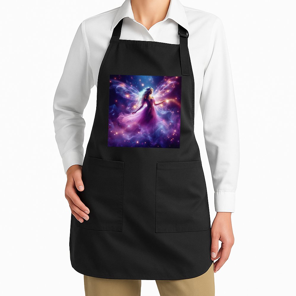 Beautiful Enchanted Fairy Sparkling With Magical Purple Mist Apron