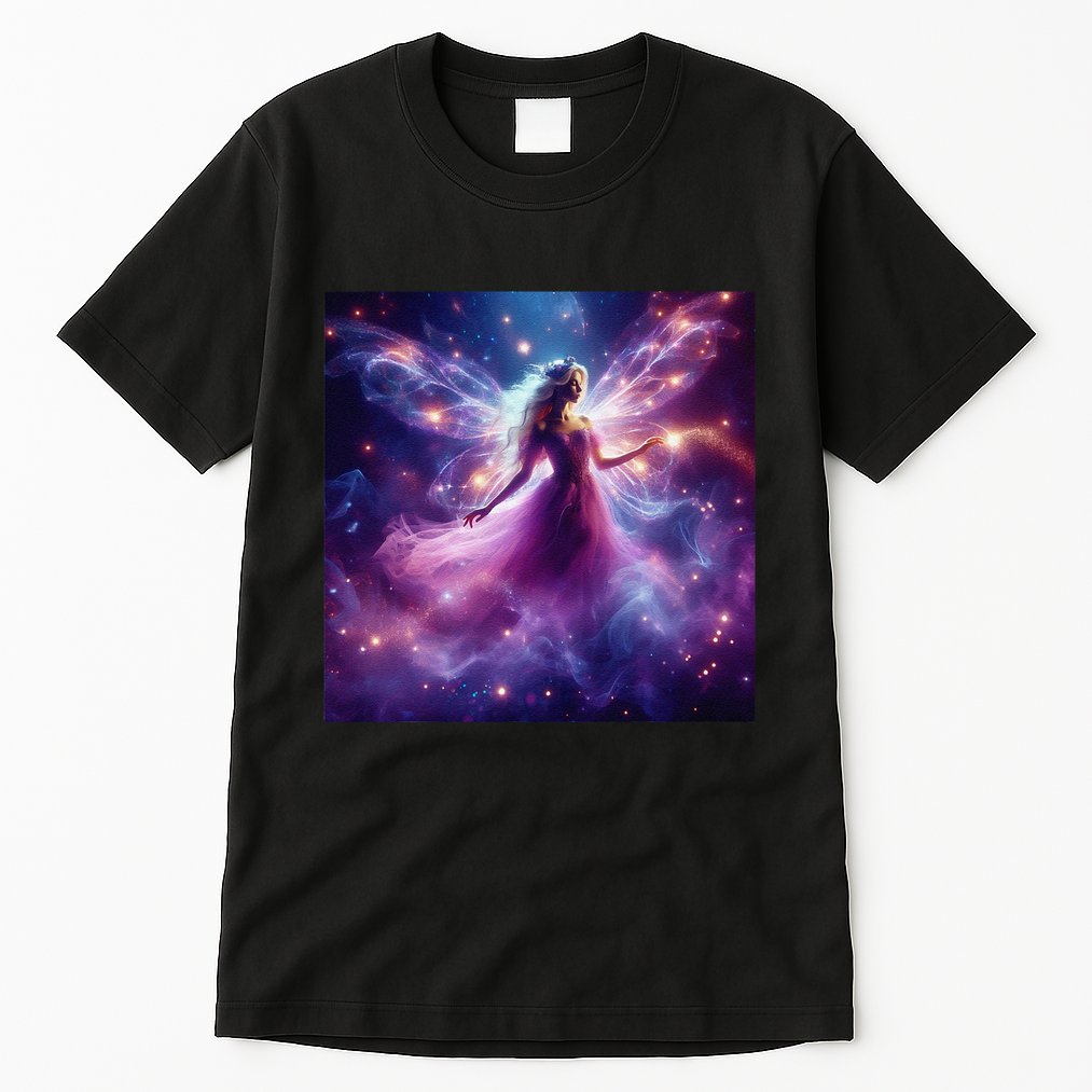 Beautiful Enchanted Fairy Sparkling With Magical Purple Mist Tall T-Shirt
