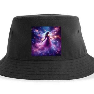 Beautiful Enchanted Fairy Sparkling With Magical Purple Mist Sustainable Bucket Hat