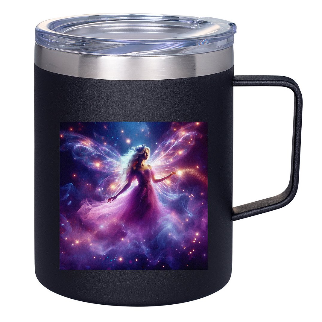 Beautiful Enchanted Fairy Sparkling With Magical Purple Mist 12oz Stainless Steel Coffee Mug