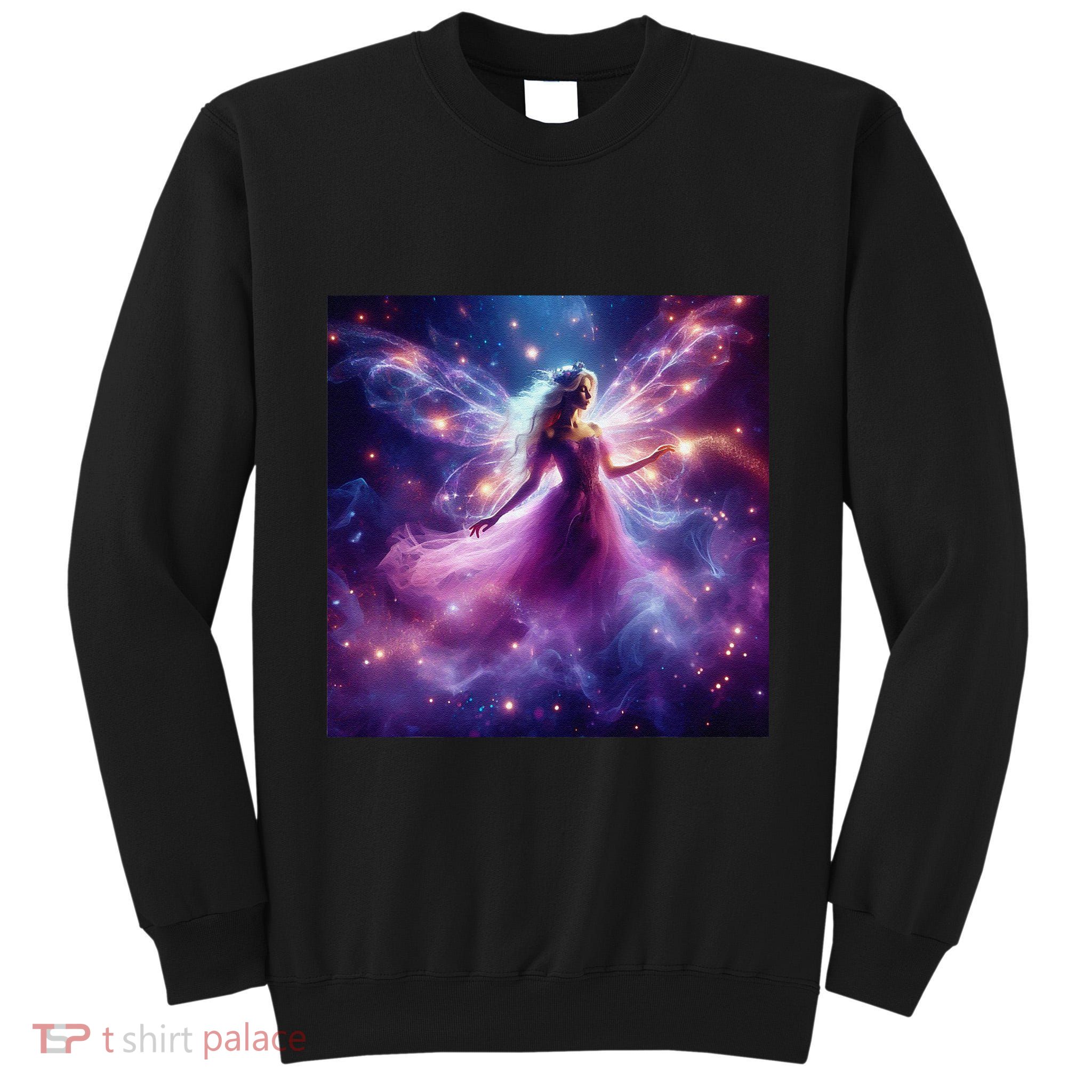 Beautiful Enchanted Fairy Sparkling With Magical Purple Mist Tall Sweatshirt