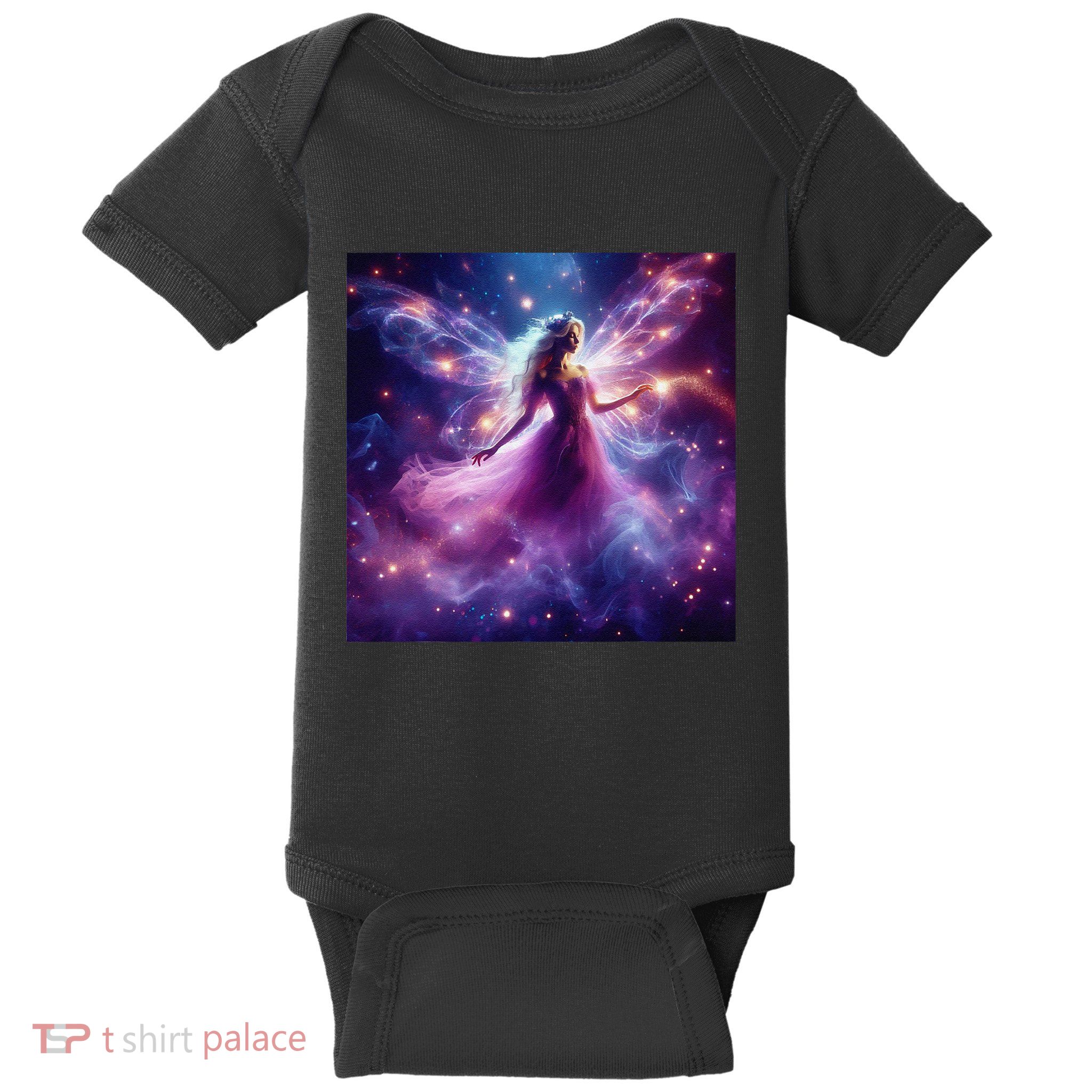 Beautiful Enchanted Fairy Sparkling With Magical Purple Mist Baby Bodysuit