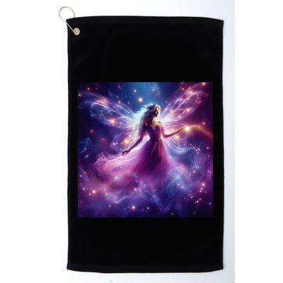 Beautiful Enchanted Fairy Sparkling With Magical Purple Mist Golf Towel