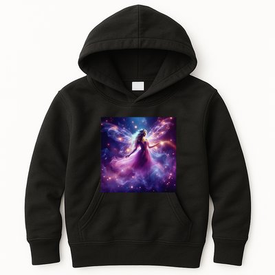 Beautiful Enchanted Fairy Sparkling With Magical Purple Mist Kids Hoodie