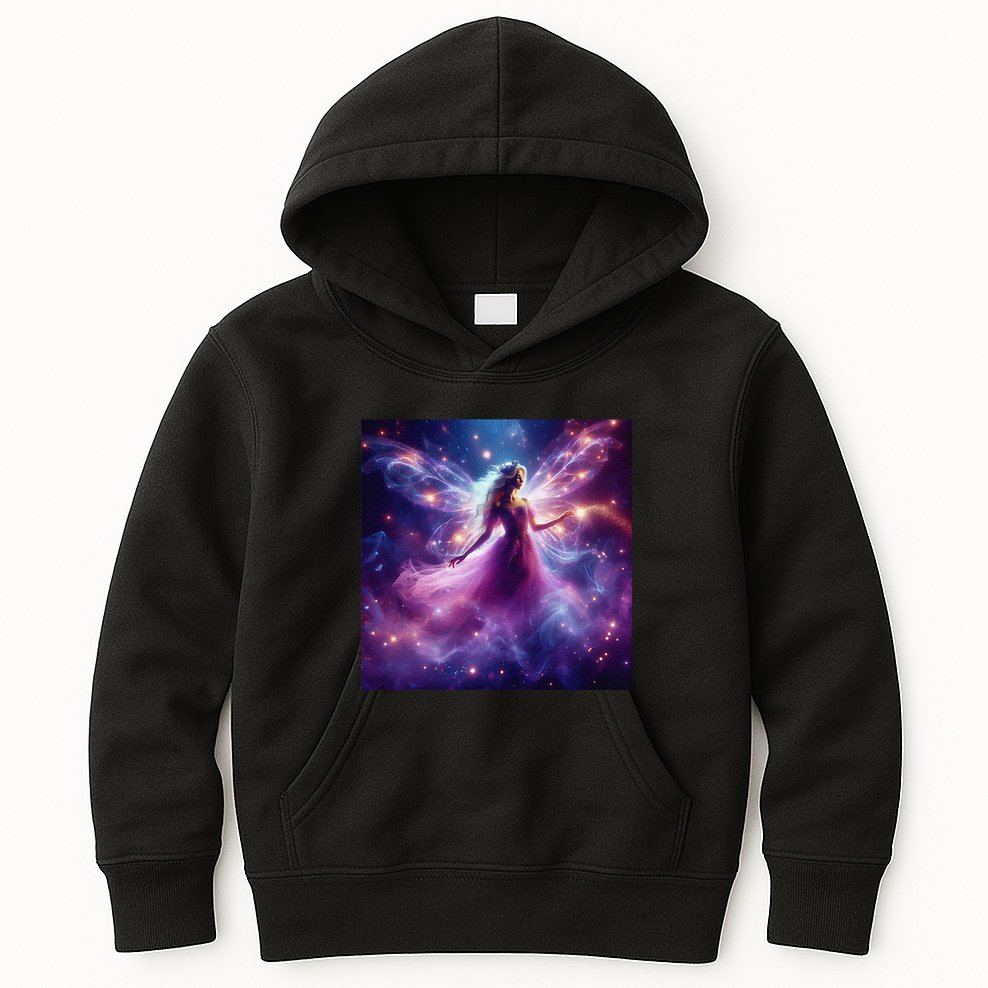 Beautiful Enchanted Fairy Sparkling With Magical Purple Mist Kids Hoodie