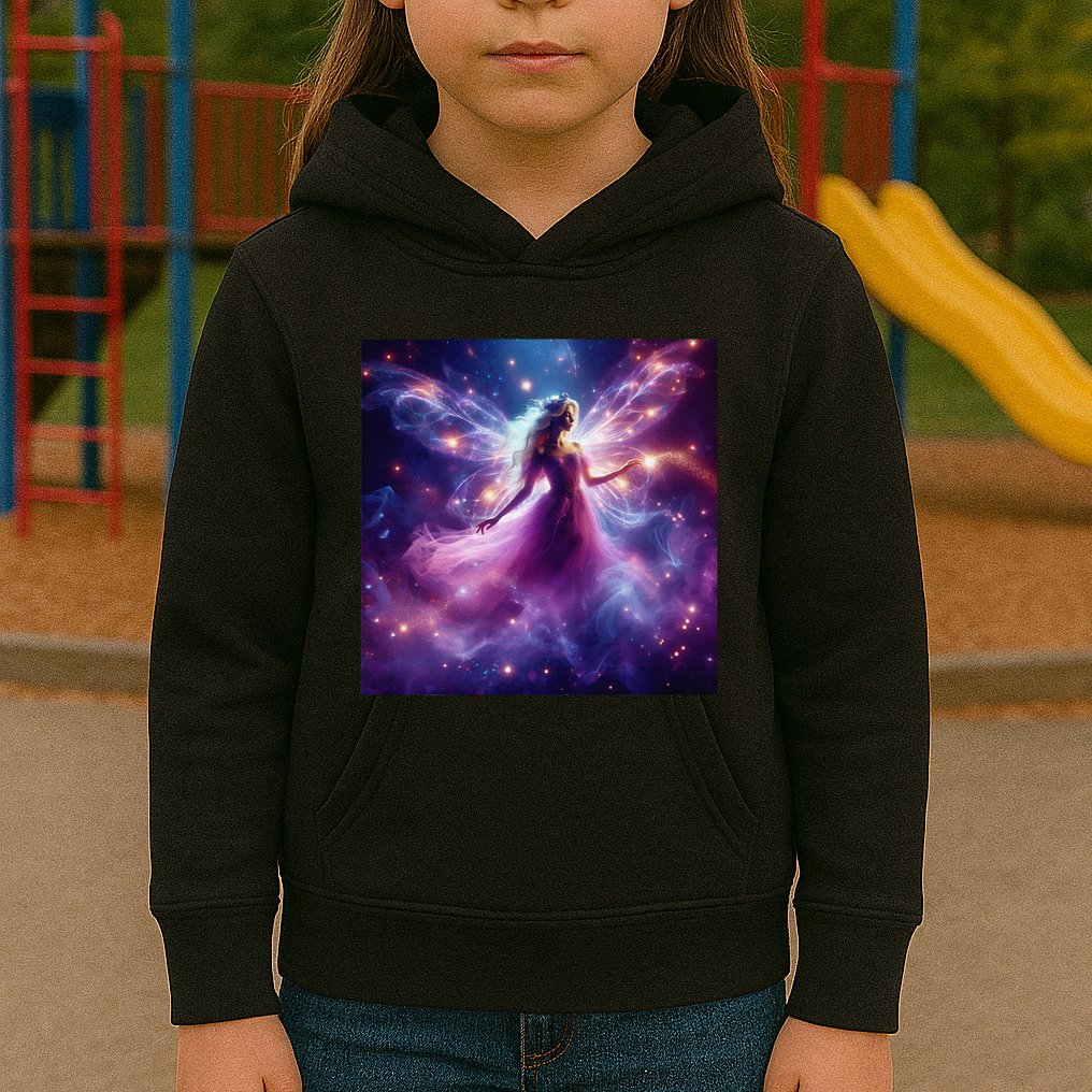 Beautiful Enchanted Fairy Sparkling With Magical Purple Mist Kids Hoodie