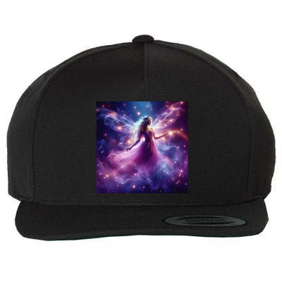 Beautiful Enchanted Fairy Sparkling With Magical Purple Mist Wool Snapback Cap