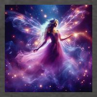Beautiful Enchanted Fairy Sparkling With Magical Purple Mist Vector Backpack