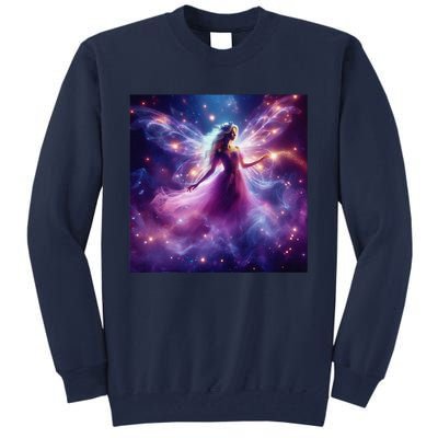 Beautiful Enchanted Fairy Sparkling With Magical Purple Mist Tall Sweatshirt