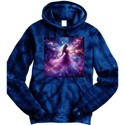 Beautiful Enchanted Fairy Sparkling With Magical Purple Mist Tie Dye Hoodie