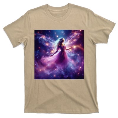 Beautiful Enchanted Fairy Sparkling With Magical Purple Mist T-Shirt