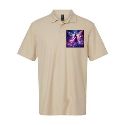 Beautiful Enchanted Fairy Sparkling With Magical Purple Mist Softstyle Adult Sport Polo