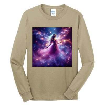 Beautiful Enchanted Fairy Sparkling With Magical Purple Mist Tall Long Sleeve T-Shirt