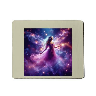 Beautiful Enchanted Fairy Sparkling With Magical Purple Mist Mousepad