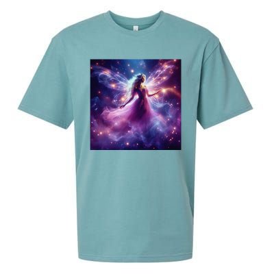 Beautiful Enchanted Fairy Sparkling With Magical Purple Mist Sueded Cloud Jersey T-Shirt