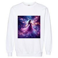 Beautiful Enchanted Fairy Sparkling With Magical Purple Mist Garment-Dyed Sweatshirt