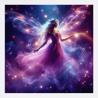 Beautiful Enchanted Fairy Sparkling With Magical Purple Mist Garment-Dyed Sweatshirt